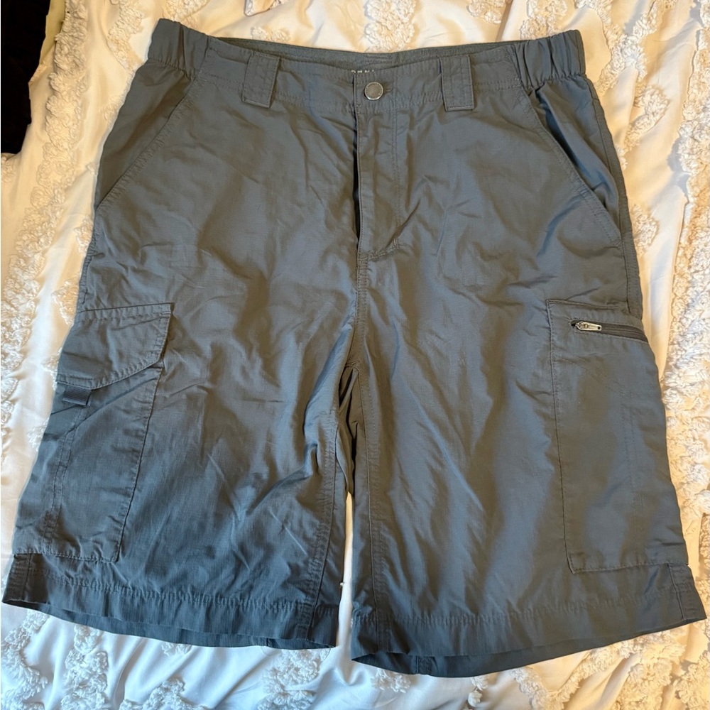 Men's Gray Columbia Cargo Shorts 32w10L